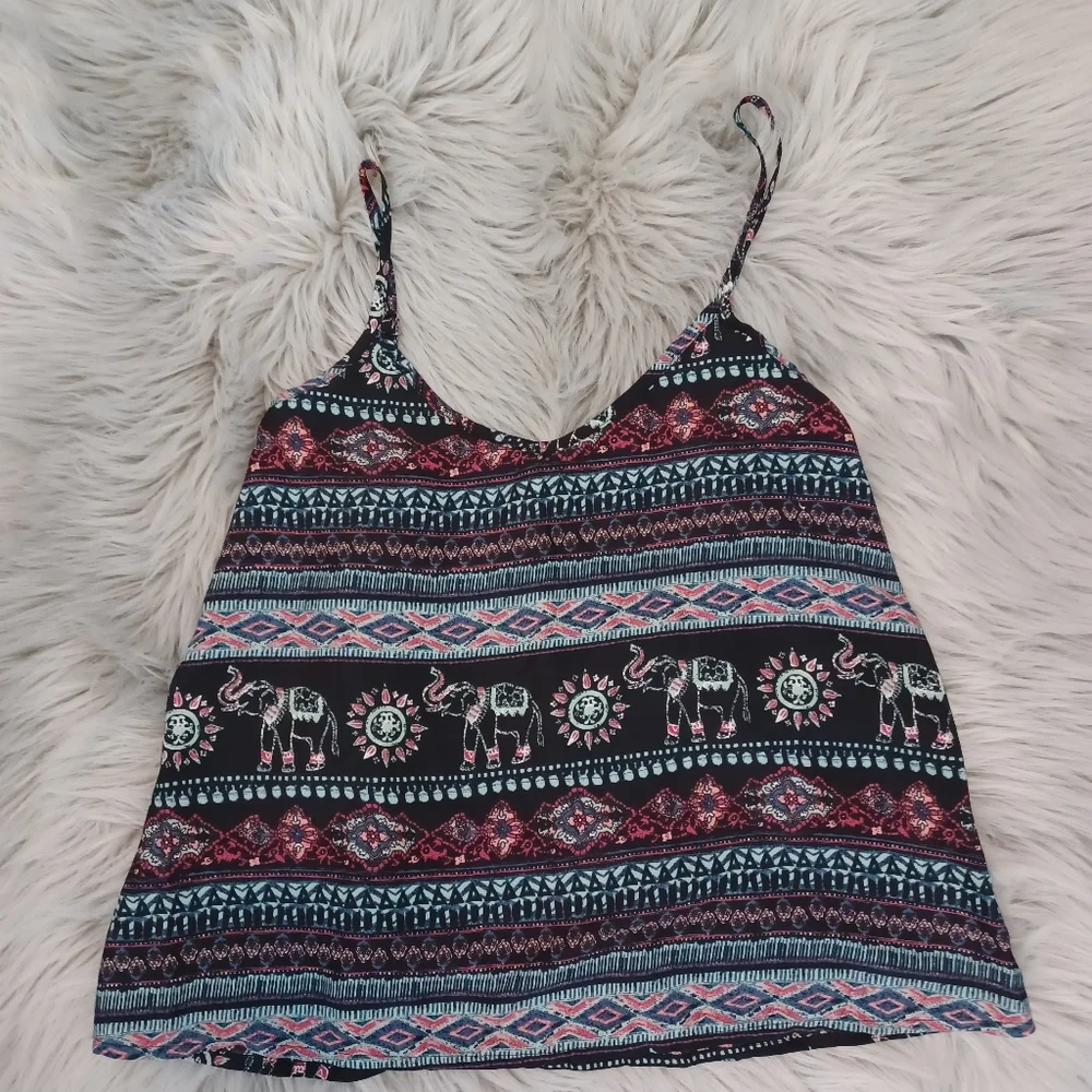 Hollister Black Bohemian Camisole Cami Tank Blouse Size Small - Picture 2 of 6